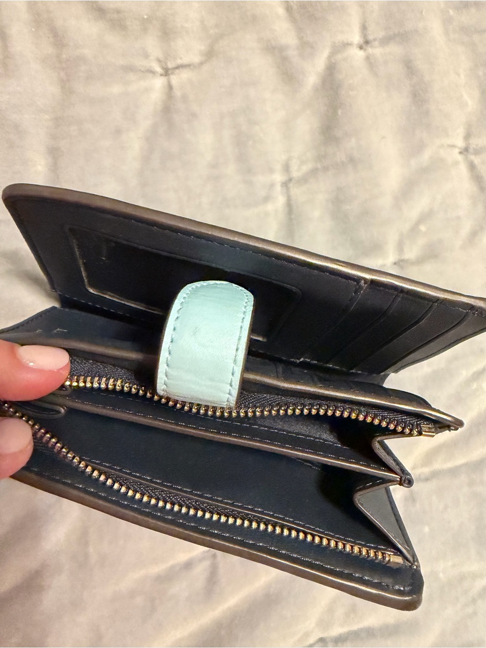 kate spade Light Blue Wallet with Yellow Tennis Ball Motif - Picture 5 of 5